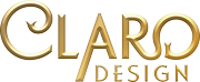claro design logo gold bevel 180x74 4